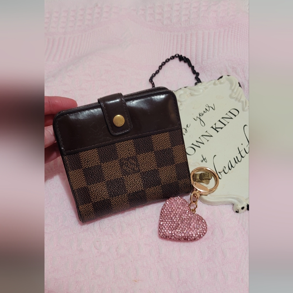 SOLD!!!!Vintage LV Brown Checkerd Wallet CA0053 Manufactured In Spain.